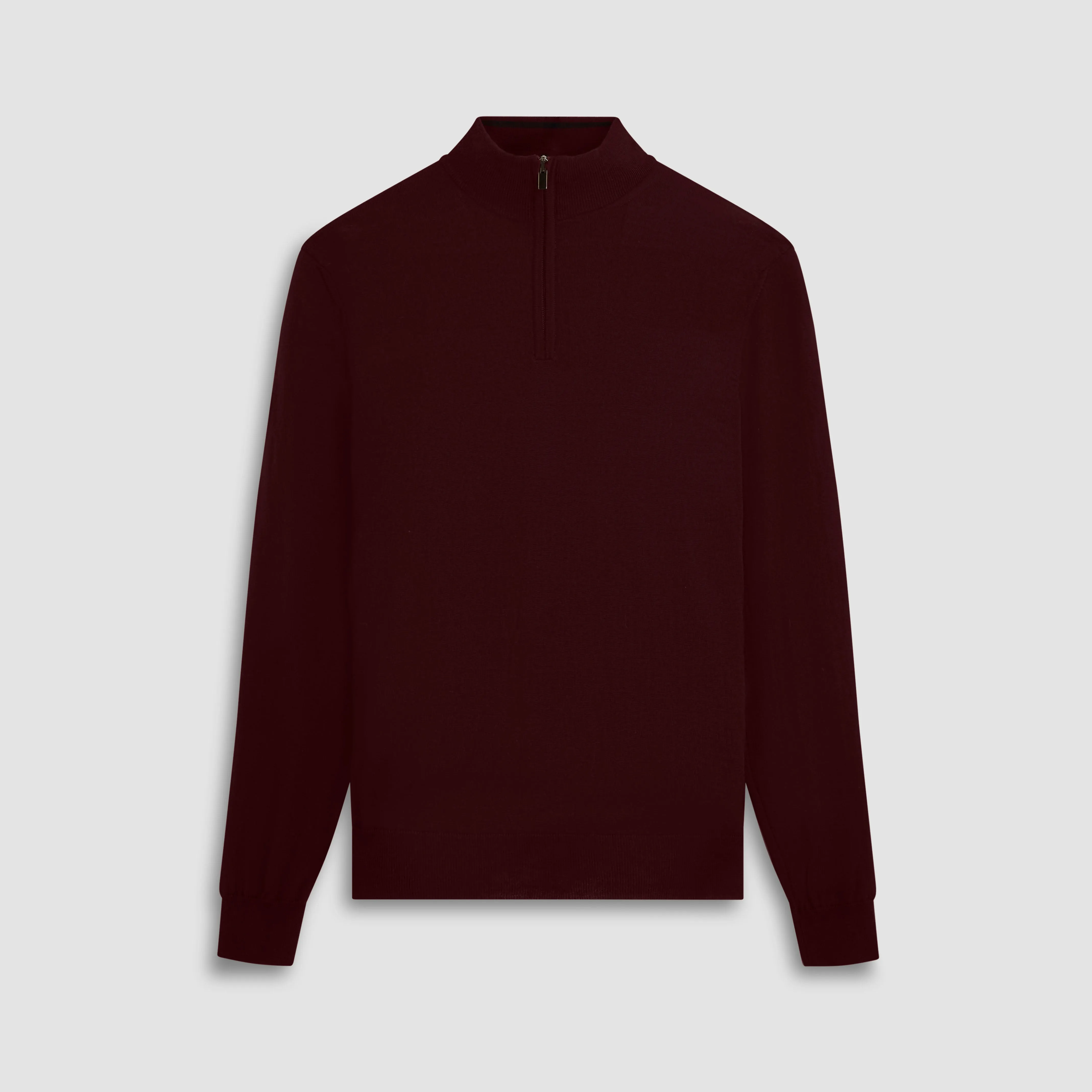 Super Merino Solid Quarter Zip Sweater