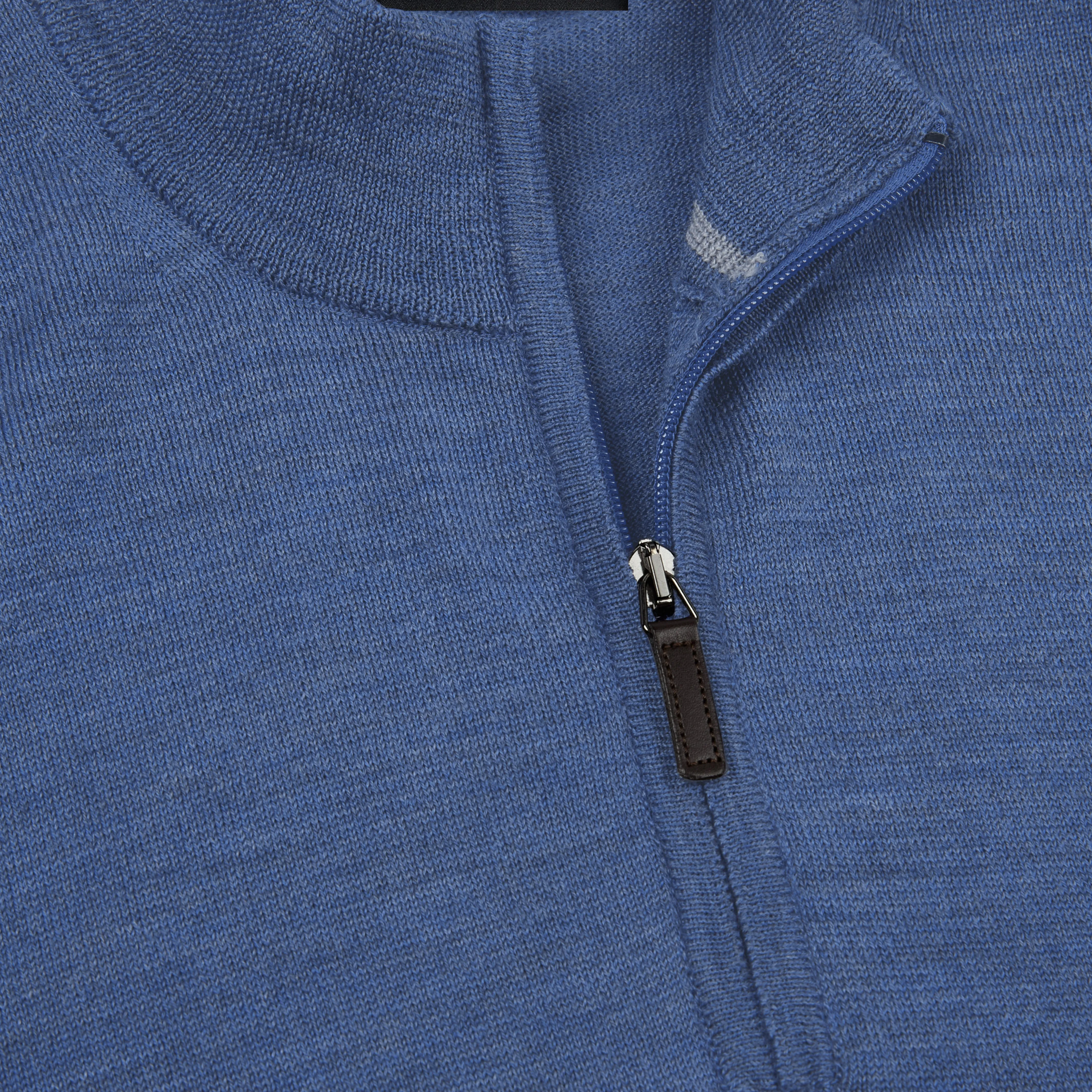 Super Merino Solid Quarter Zip Sweater
