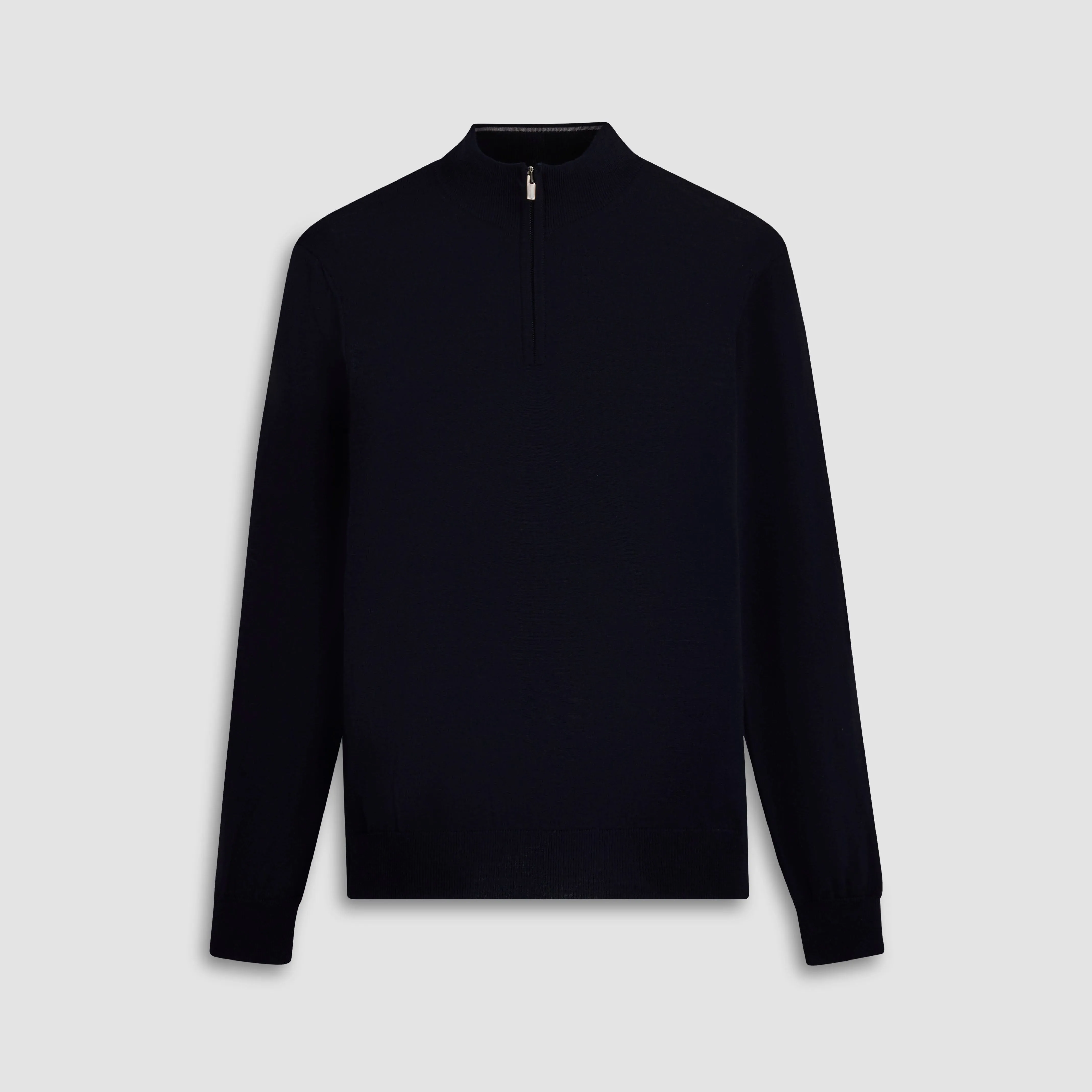 Super Merino Solid Quarter Zip Sweater
