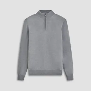Super Merino Solid Quarter Zip Sweater