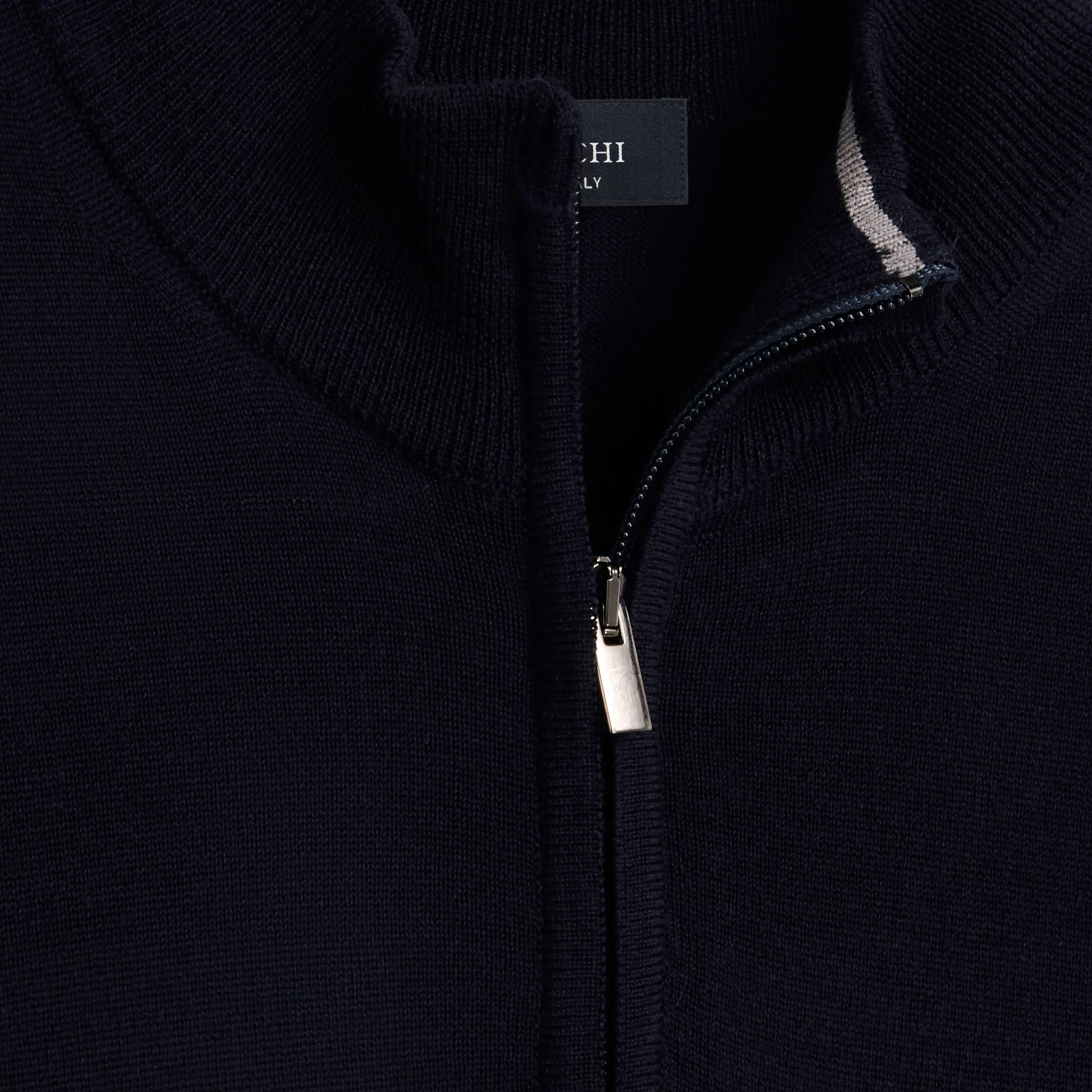 Super Merino Solid Quarter Zip Sweater
