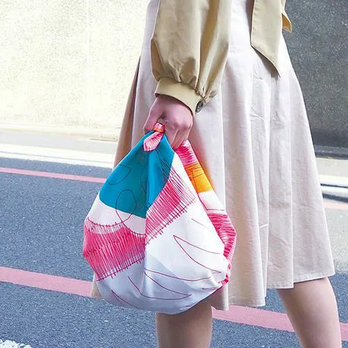 Suzuki Masaru - Aqua Drop (Water repellent finish)  - PONYLAND pink アクアドロップ  (撥水加工)　- Furoshiki   70 x 70 cm