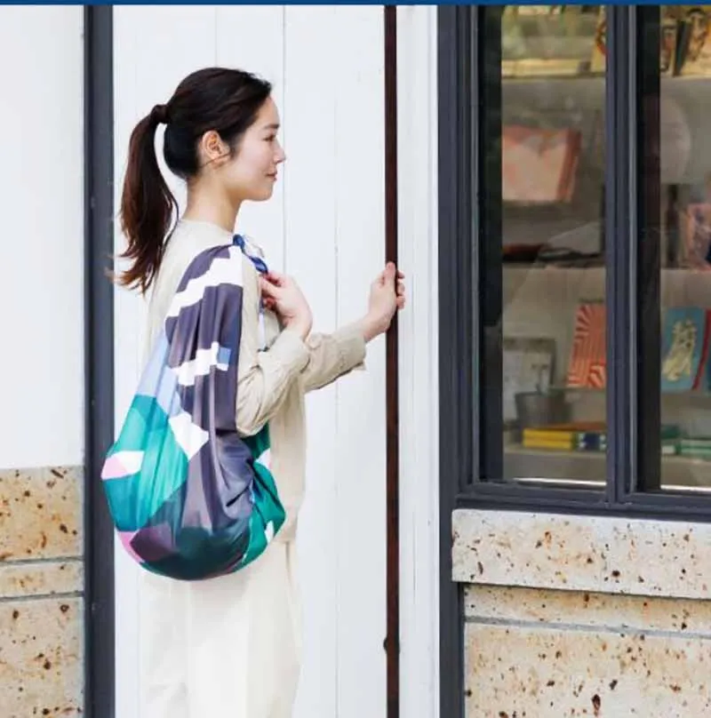 Suzuki Masaru - SUN FLOWER Green Mix (SUN FLOWER グリーンミックス )- Aqua Drop (Water repellent finish) (Double Face) ダブルフェイス  - アクアドロップ  (撥水加工)　- Furoshiki   100 x 100 cm (Copy)