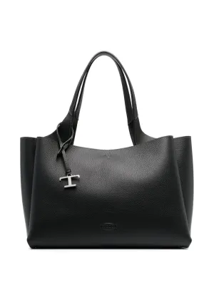T timeless medium leather tote bag
