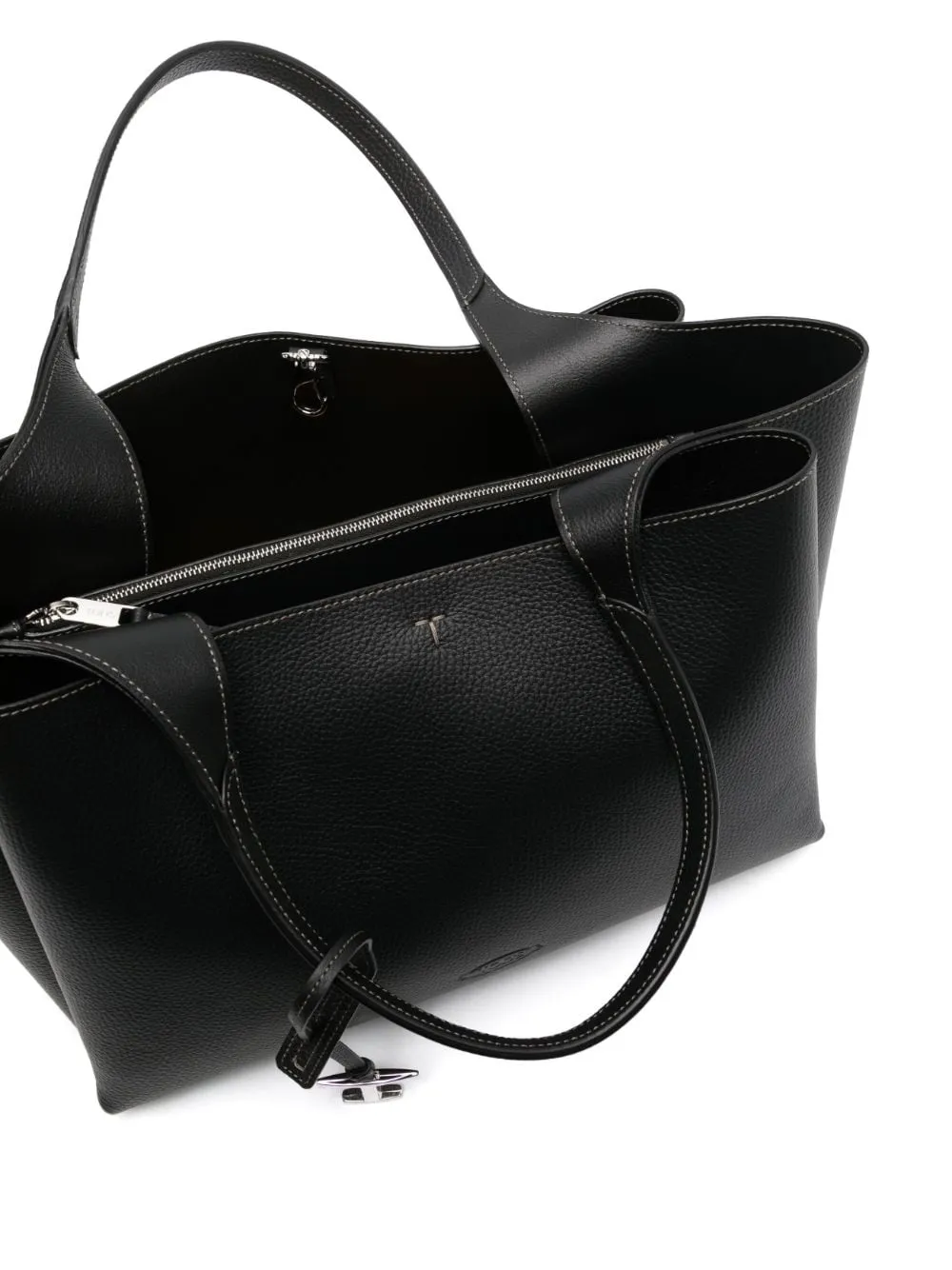 T timeless medium leather tote bag