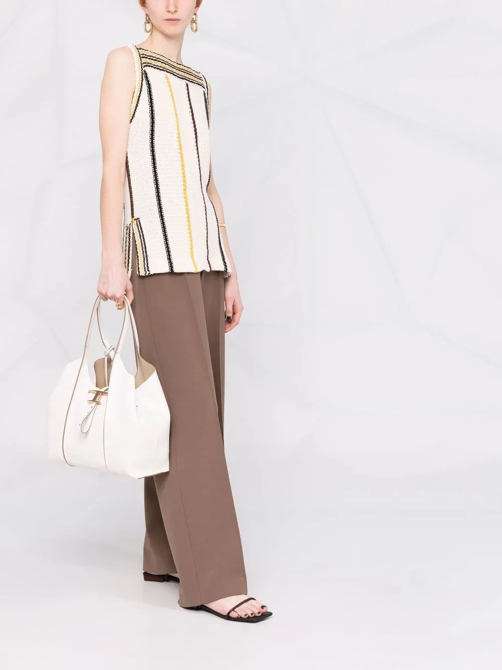T timeless mini leather tote bag