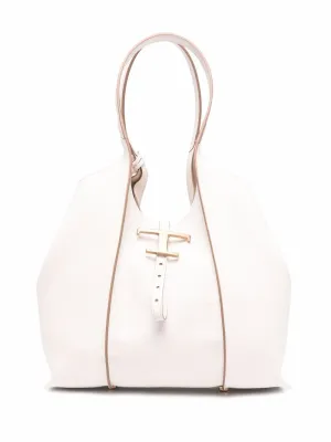 T timeless mini leather tote bag