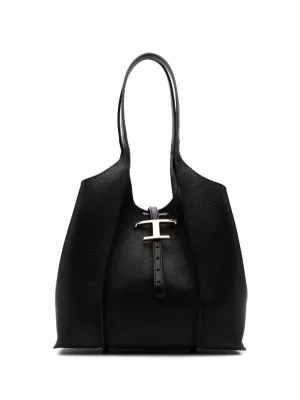 T timeless mini leather tote bag