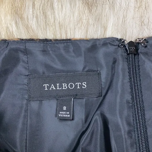 Talbots Leopard Polyester - Wool Pencil Skirt - Size 8