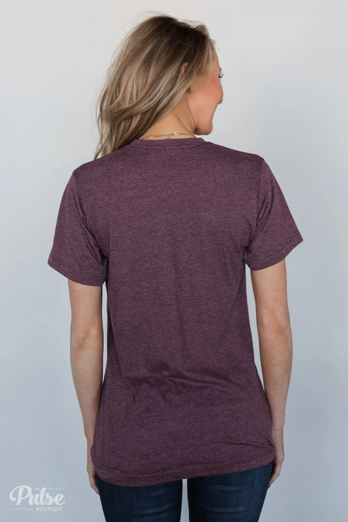 Talk Target To Me Short Sleeve Top- Vintage Burgundy