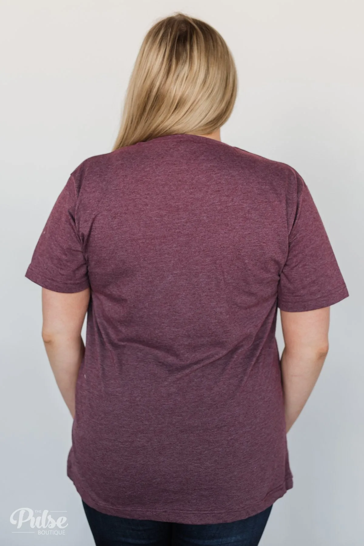 Talk Target To Me Short Sleeve Top- Vintage Burgundy