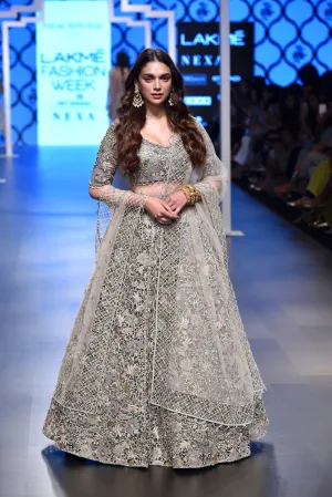 The Saira Mint Cutwork Lehenga