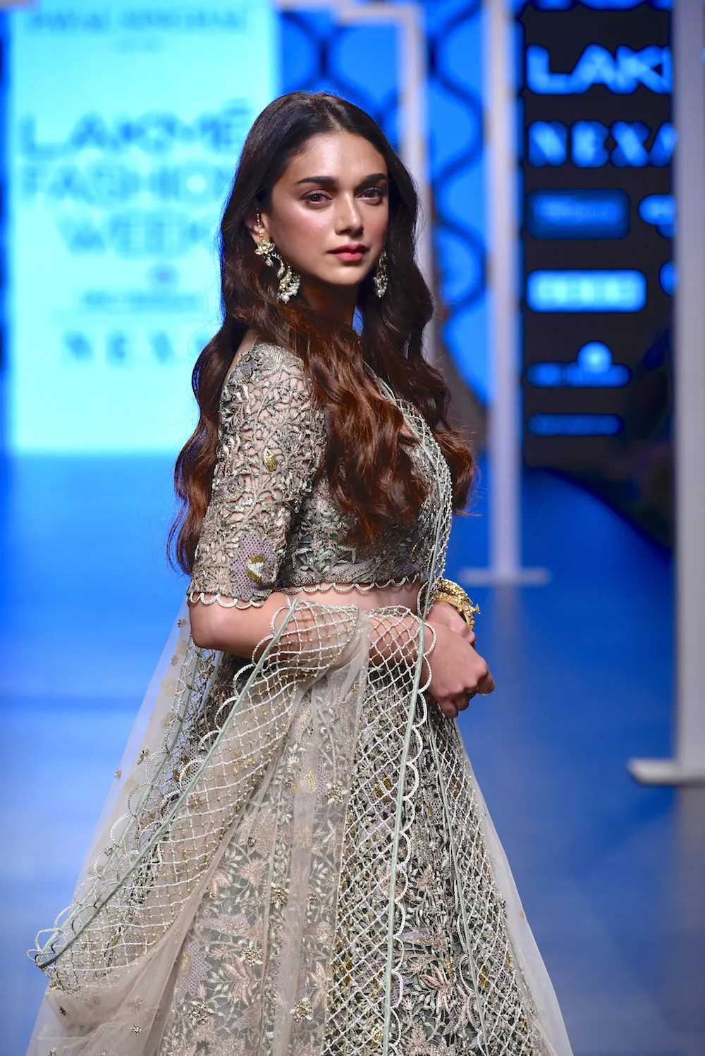 The Saira Mint Cutwork Lehenga