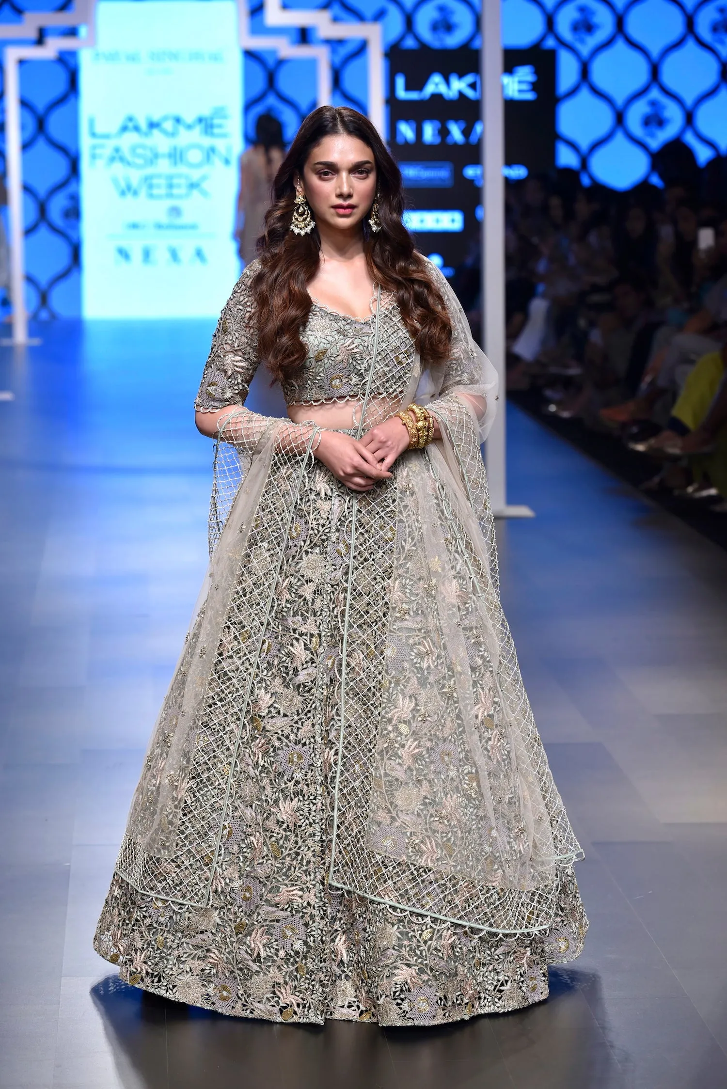 The Saira Mint Cutwork Lehenga