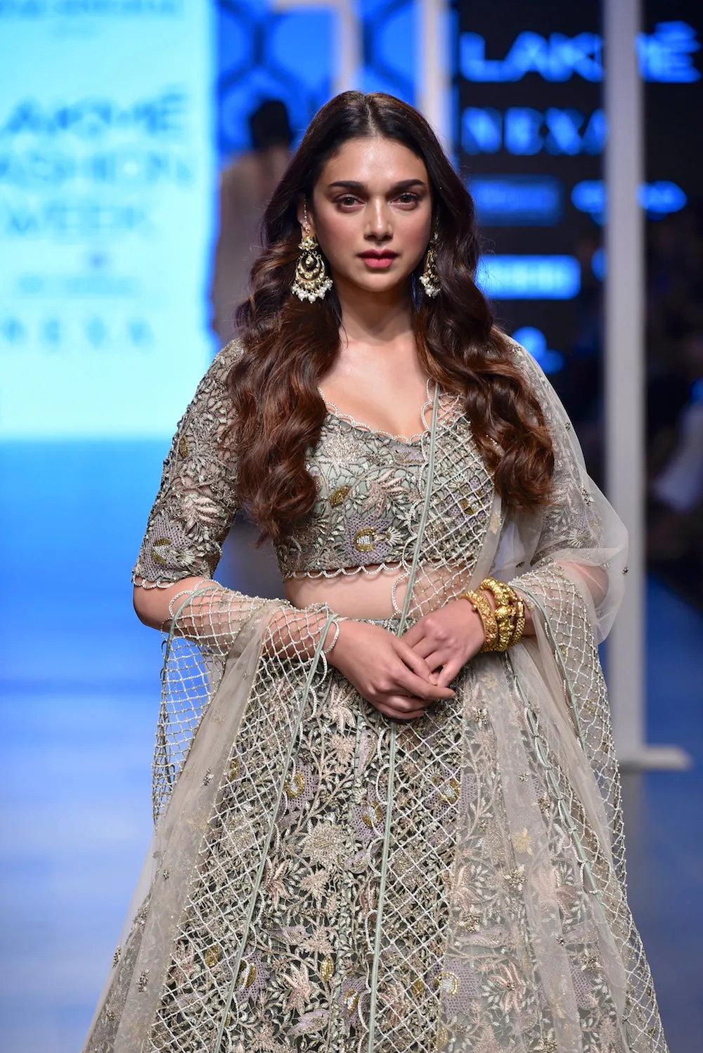 The Saira Mint Cutwork Lehenga