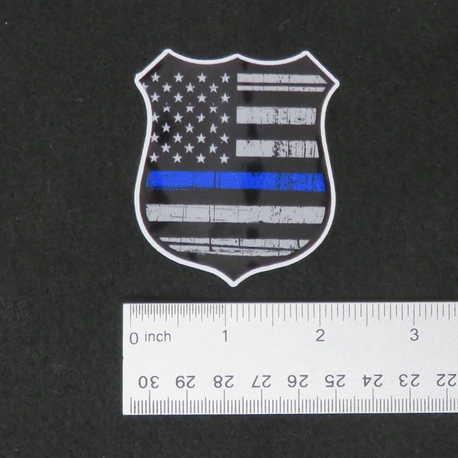 Thin Blue Line Police Badge Vinyl Decal