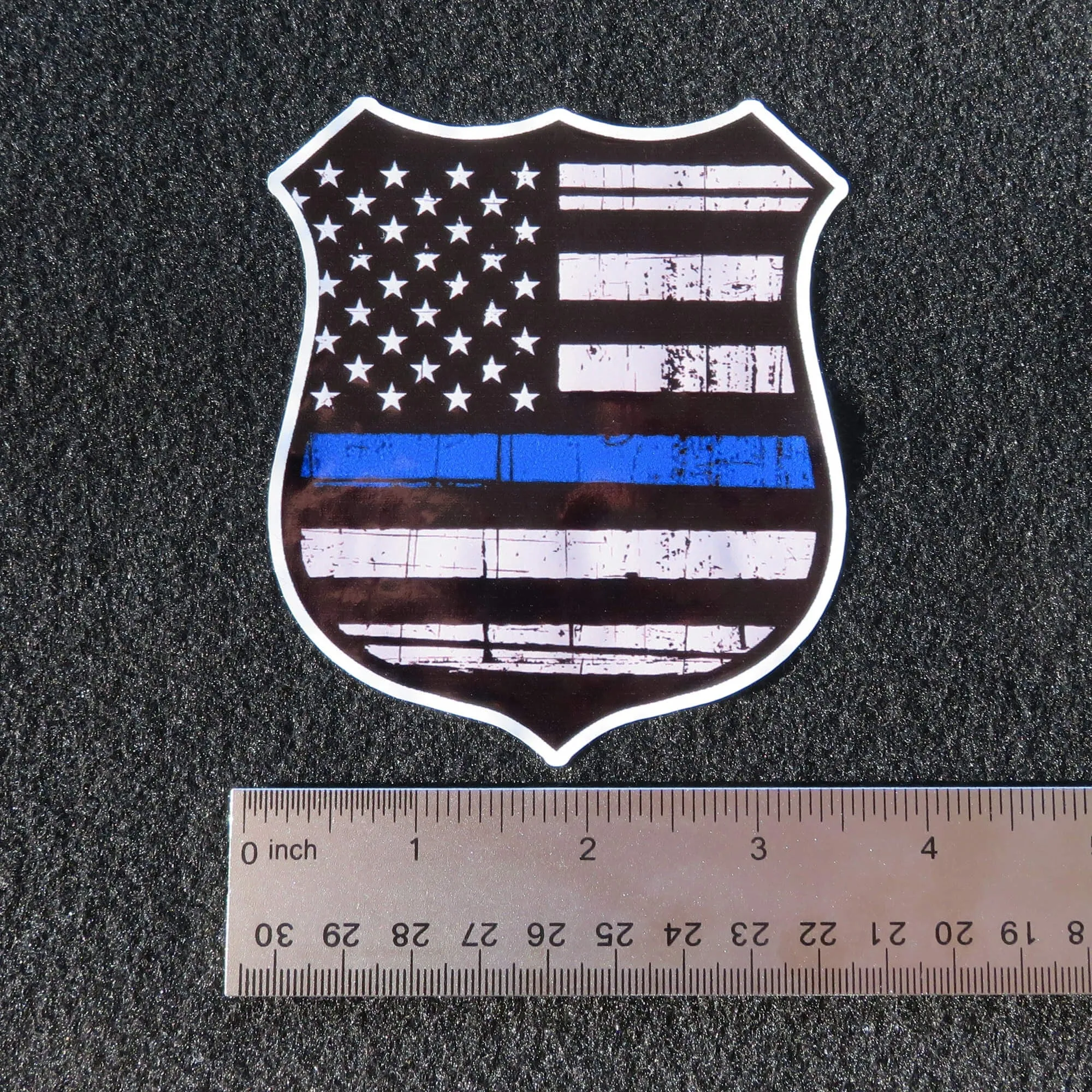 Thin Blue Line Police Badge Vinyl Decal