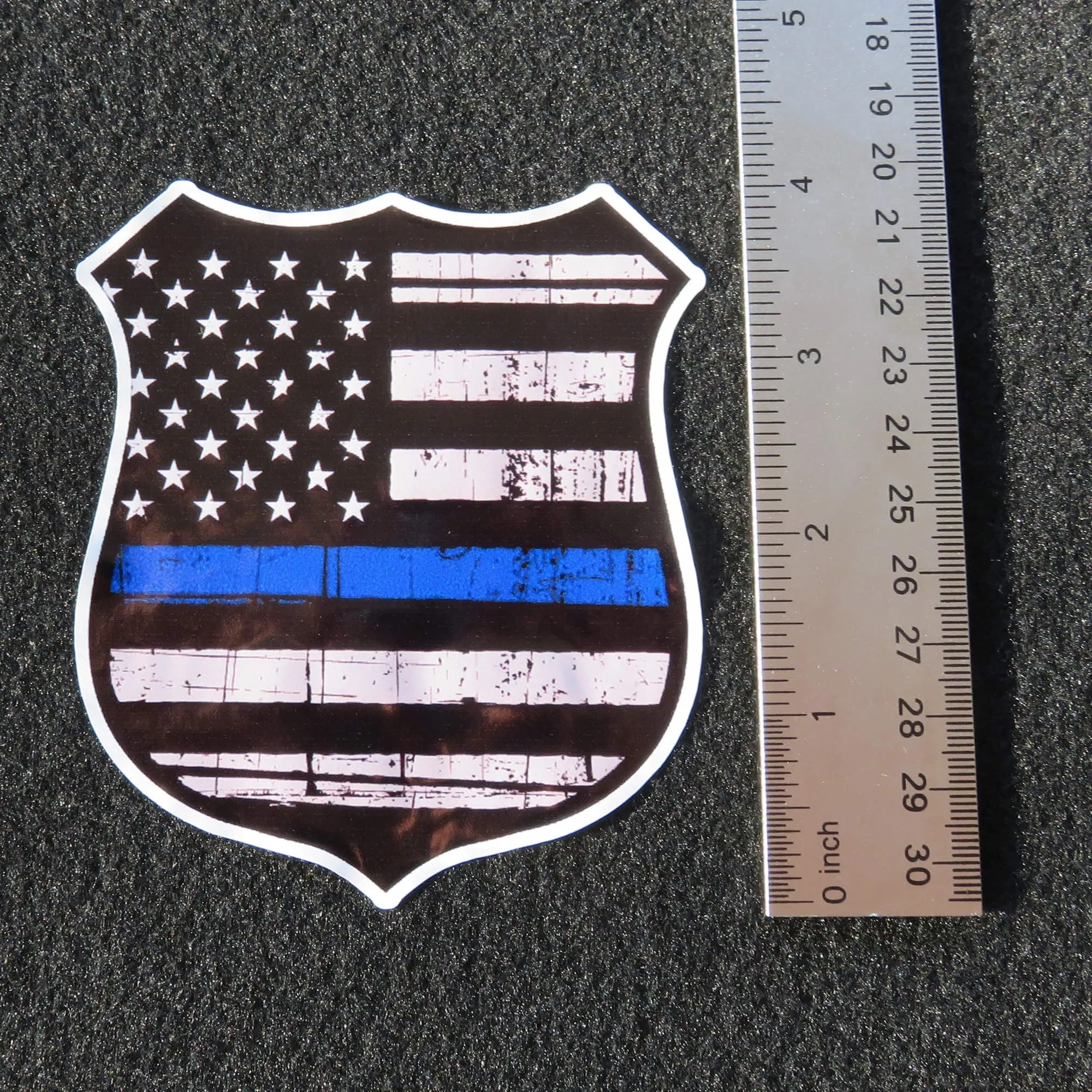 Thin Blue Line Police Badge Vinyl Decal