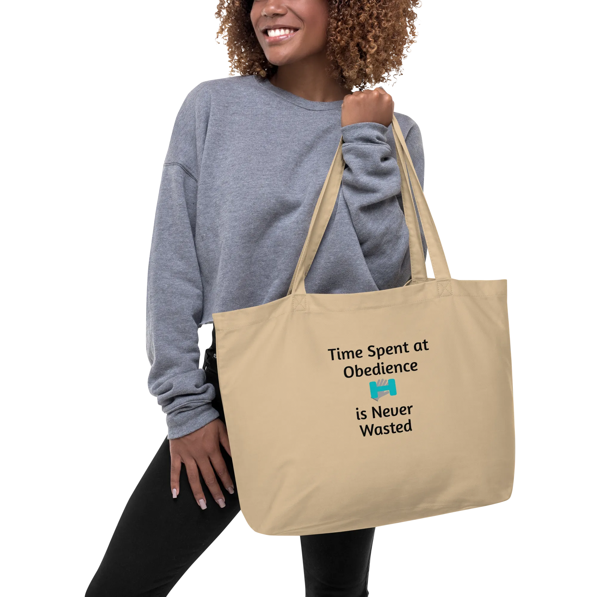 Time Spent at Obedience X-Large Tote/ Shopping Bags