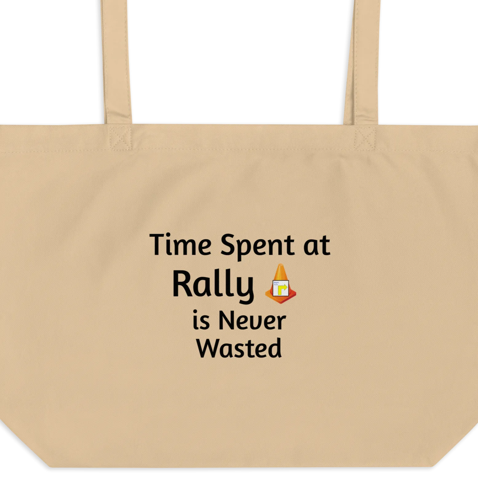Time Spent at Rally X-Large Tote/ Shopping Bags