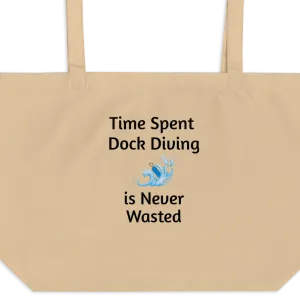 Time Spent Dock Diving X-Large Tote/ Shopping Bags