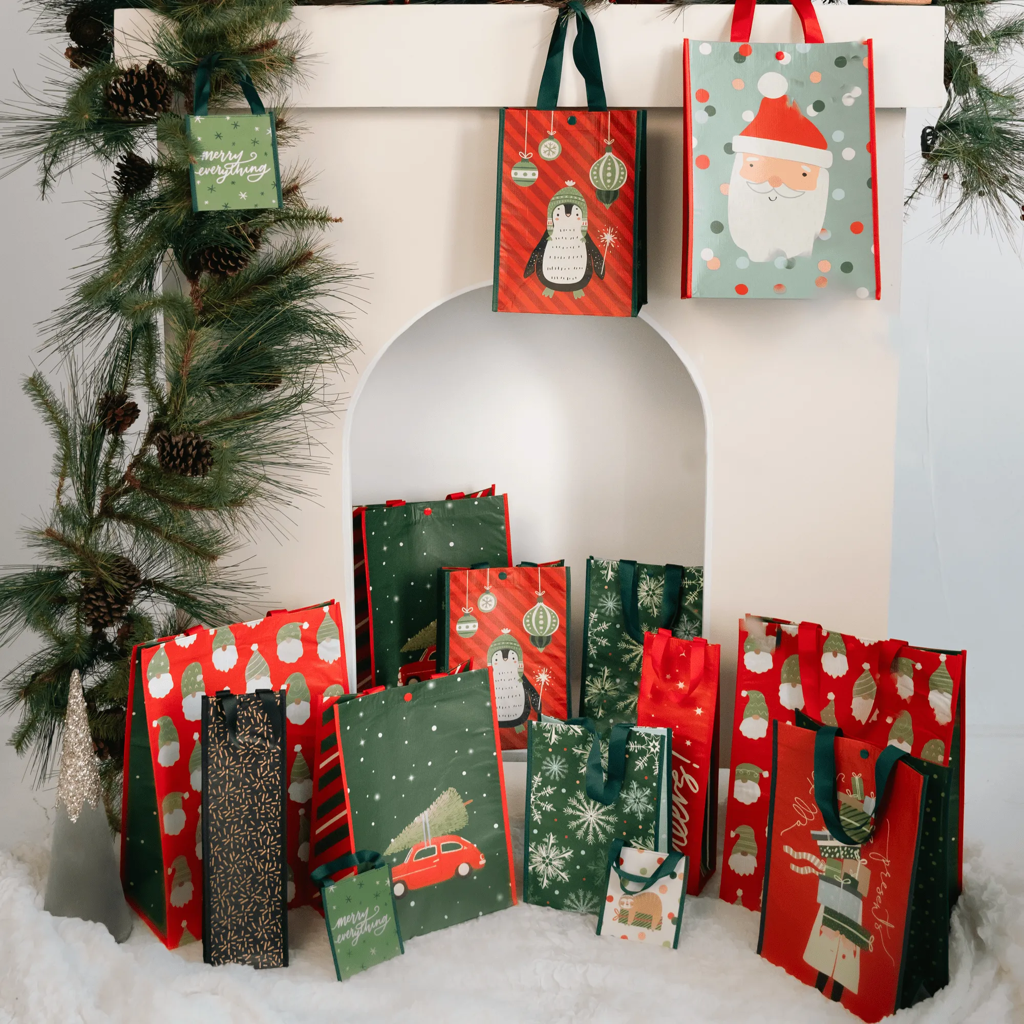 Tokki Reusable Gift Bag 10 Piece Set with QR Greeting Card