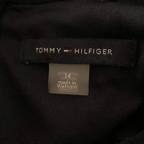 Tommy Hilfiger women's puff sleeve V neck midi dress. Size 14