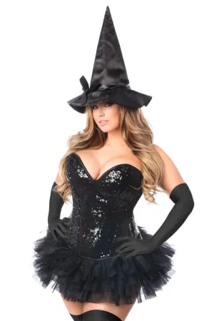 Top Drawer Plus Size 4 PC Sexy Witch Corset Costume