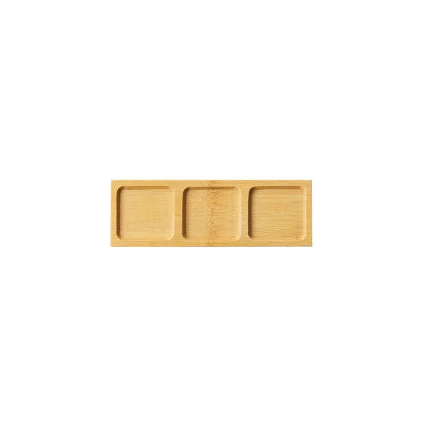 Triple Divided Bamboo Plate