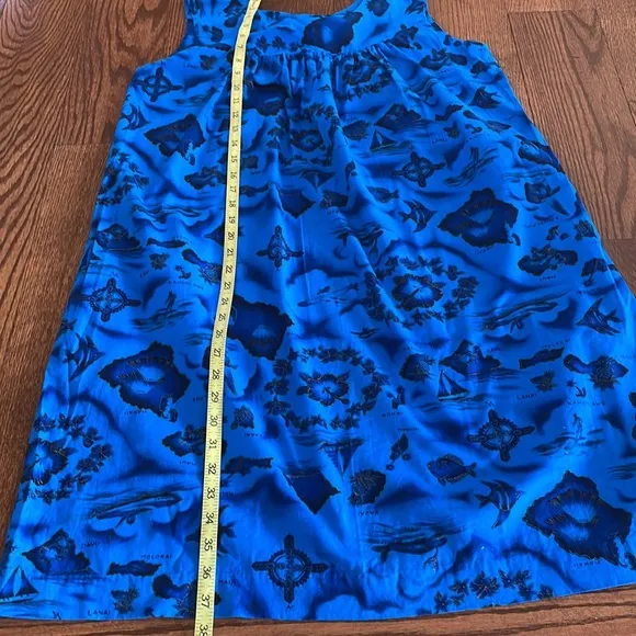 UI MAIKAI MADE IN HAWAII VINTAGE 60s mumu caftan dress. Hawaii graphics Royal