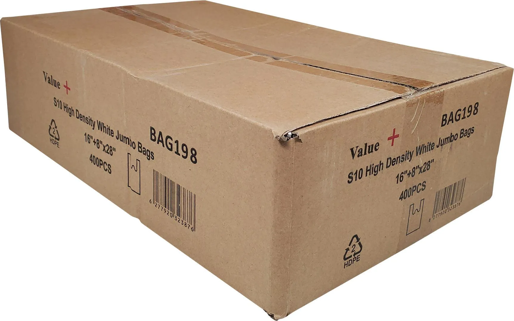 Value   - S10 Jumbo HD Shopping Bags - White