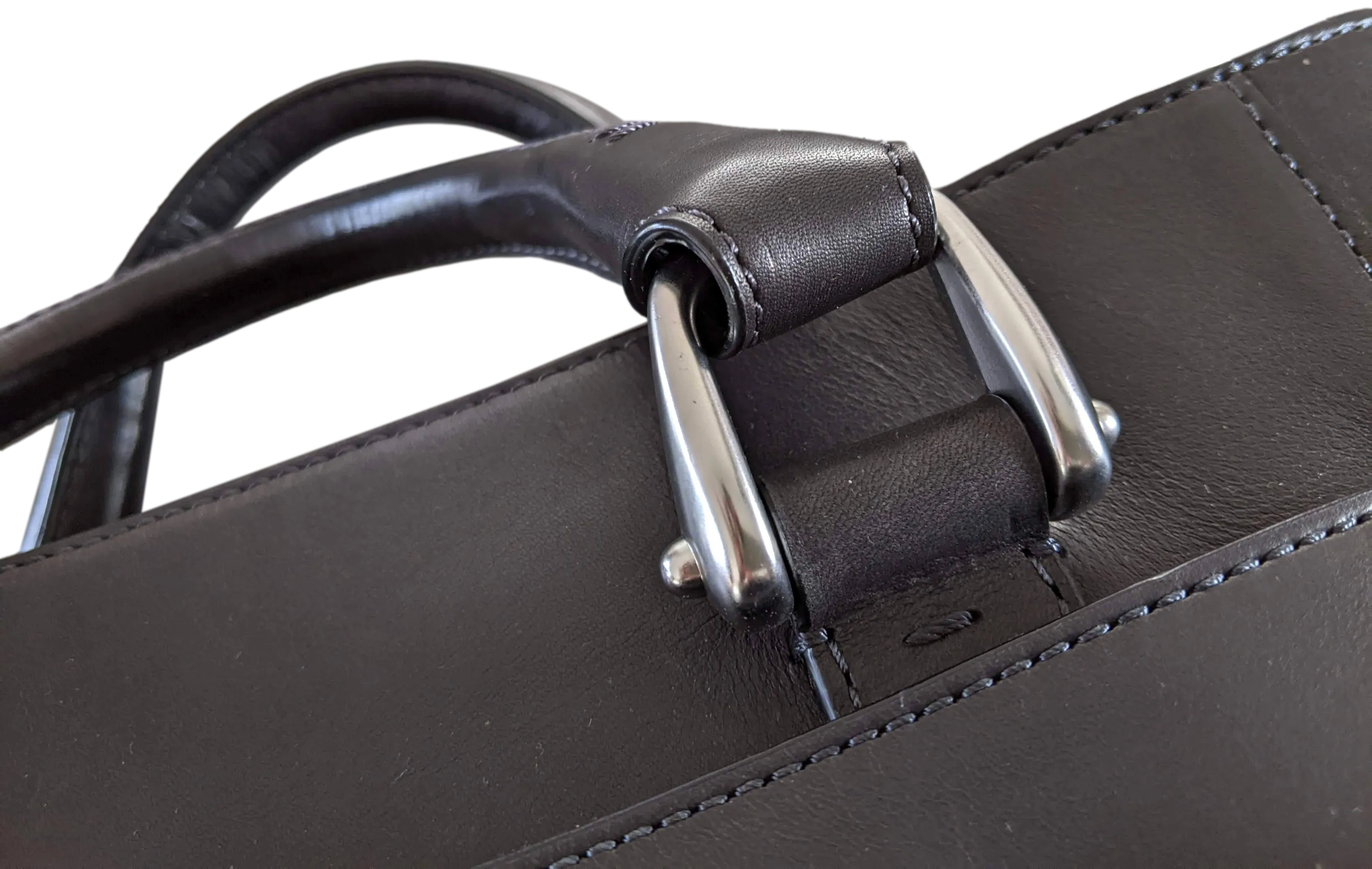 VAN ASTYN Black Barenia Calfskin Leather Shopping Bag 30 cm, New with Dustbag, Made in Switzerland!