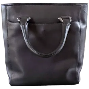 VAN ASTYN Black Barenia Calfskin Leather Shopping Bag 30 cm, New with Dustbag, Made in Switzerland!