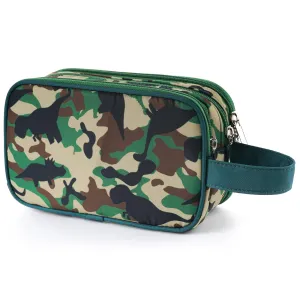 Vipdeal Kids Toiletry Bag for Boys, Travel Toiletry Bag for Little Young Boys Waterproof Hanging Wash Bag Toddler Traveling Toiletries, Dinosaur Camo