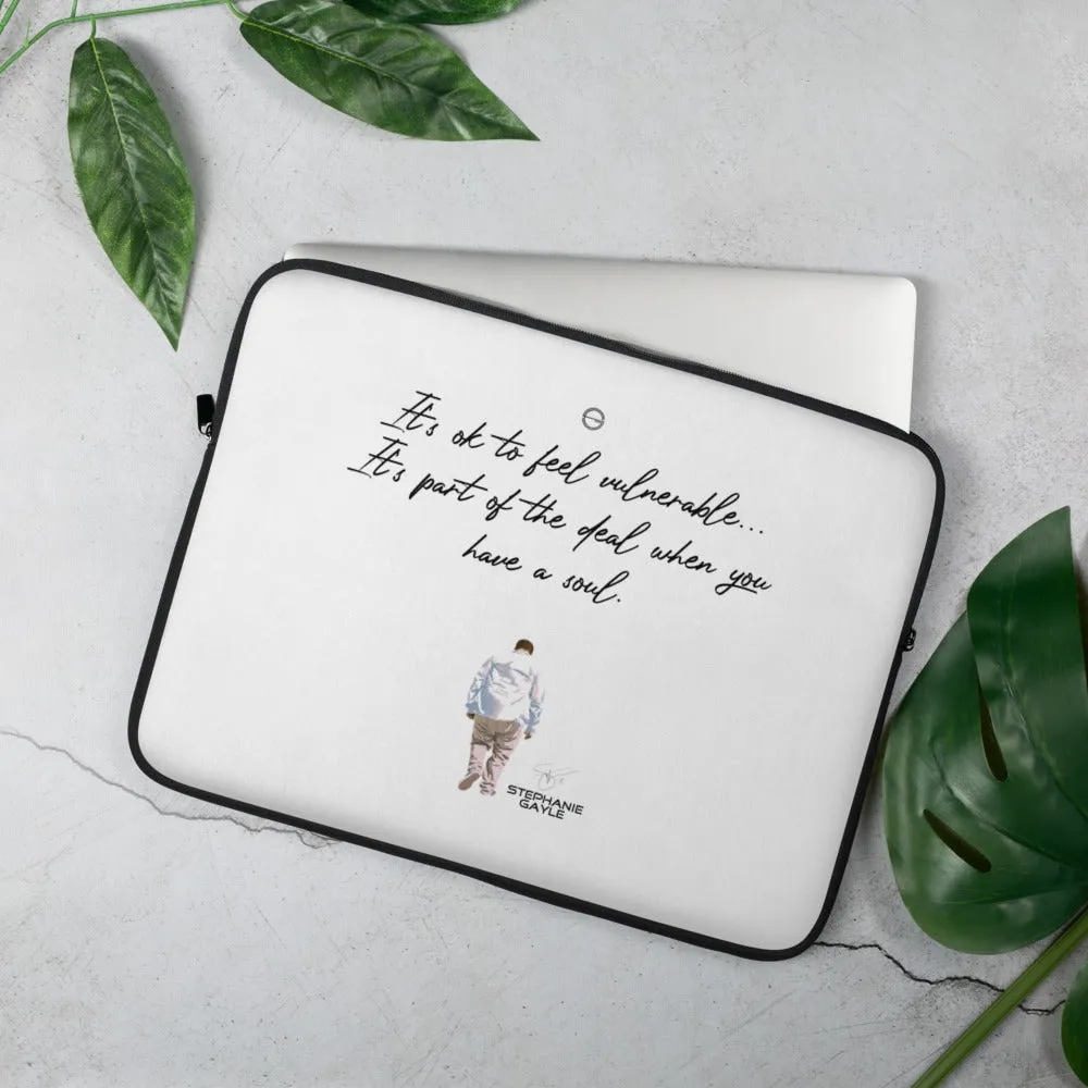 Vulnerable 2021 Black Type Lyric 1 Laptop Sleeve