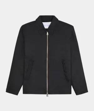 Water Repellent Zipper Jacket - Black