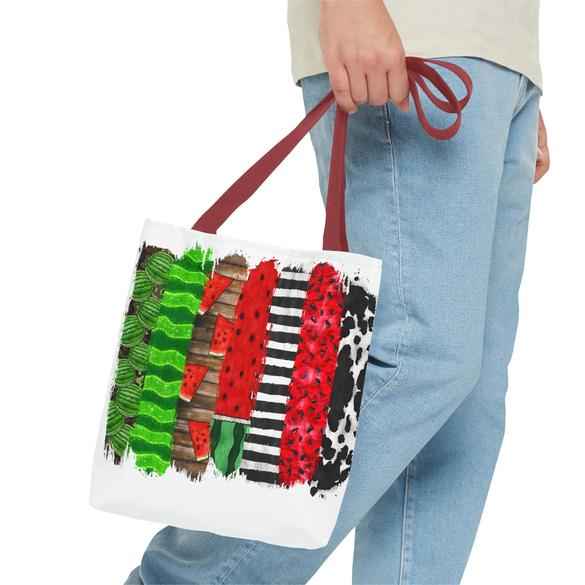 Watermelon Brush Stroke Tote Bag