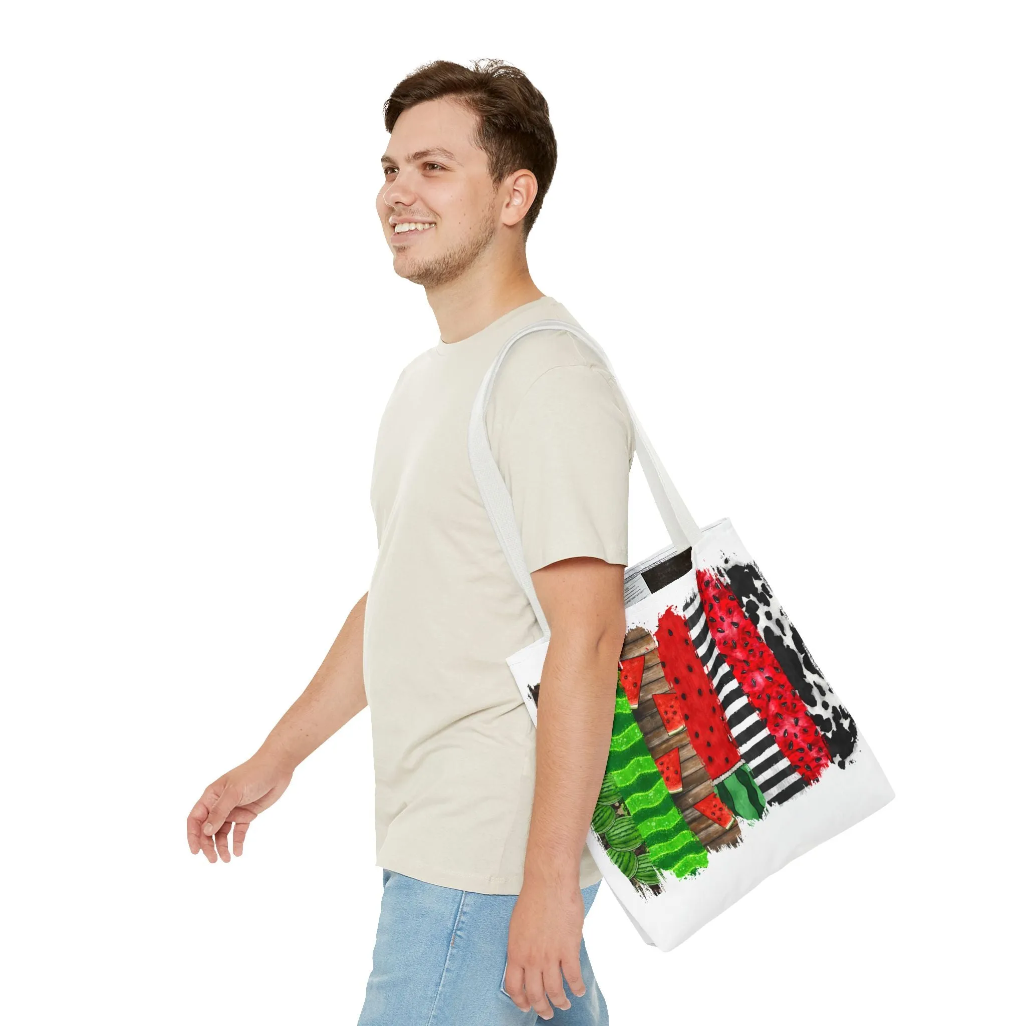 Watermelon Brush Stroke Tote Bag