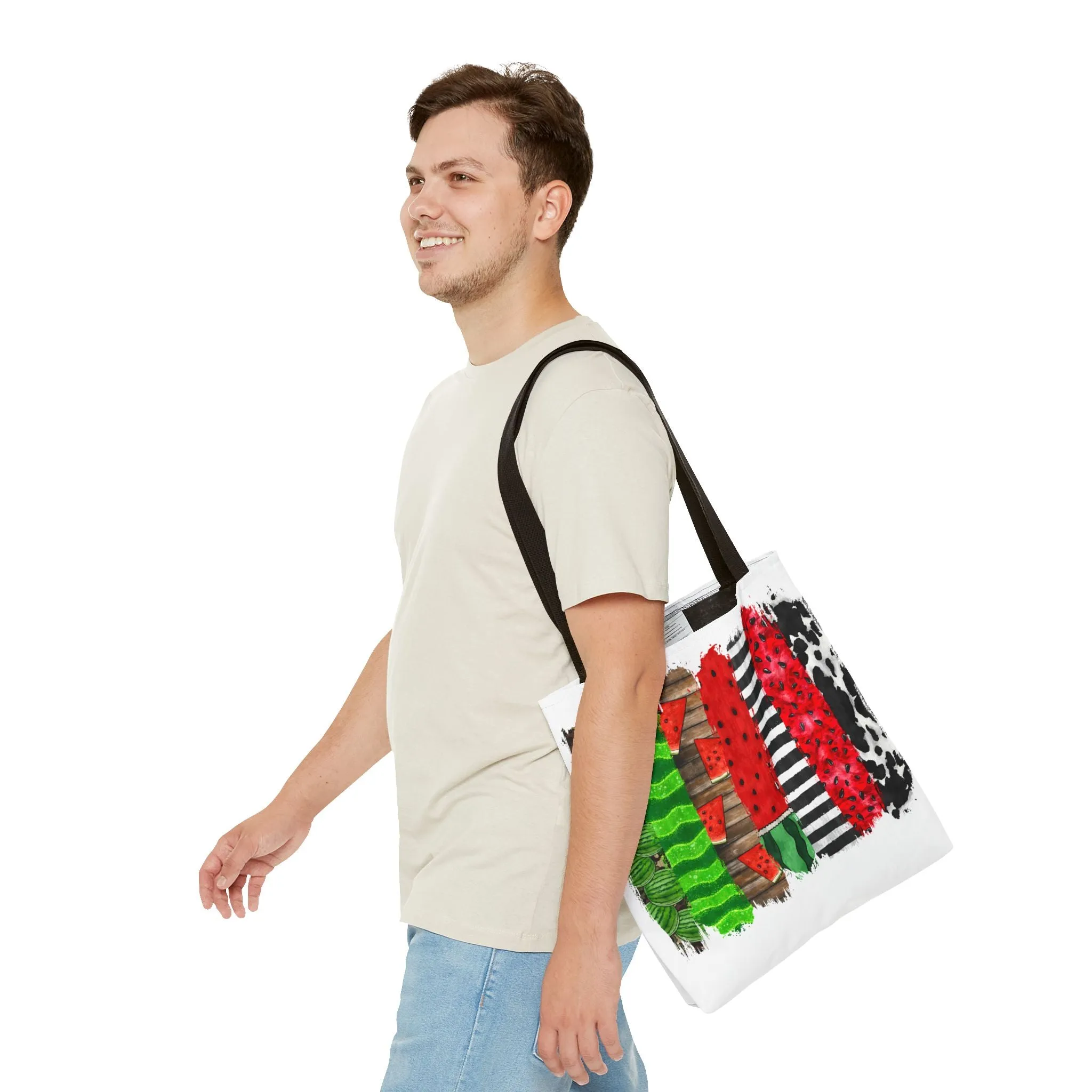 Watermelon Brush Stroke Tote Bag
