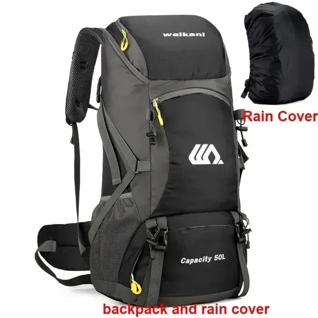 Waterproof 50L Travel Backpack Camping Bags