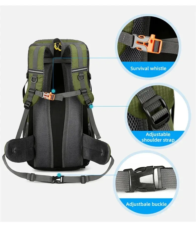Waterproof 50L Travel Backpack Camping Bags