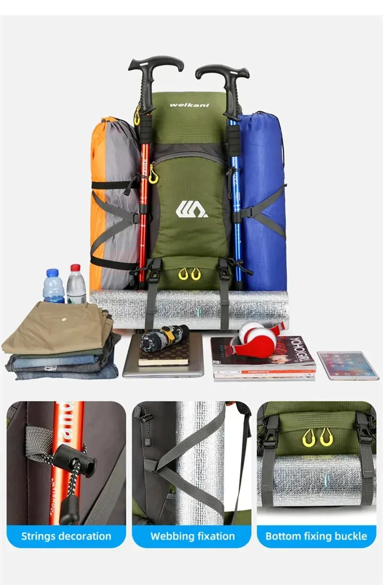 Waterproof 50L Travel Backpack Camping Bags