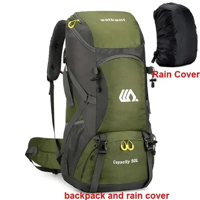 Waterproof 50L Travel Backpack Camping Bags