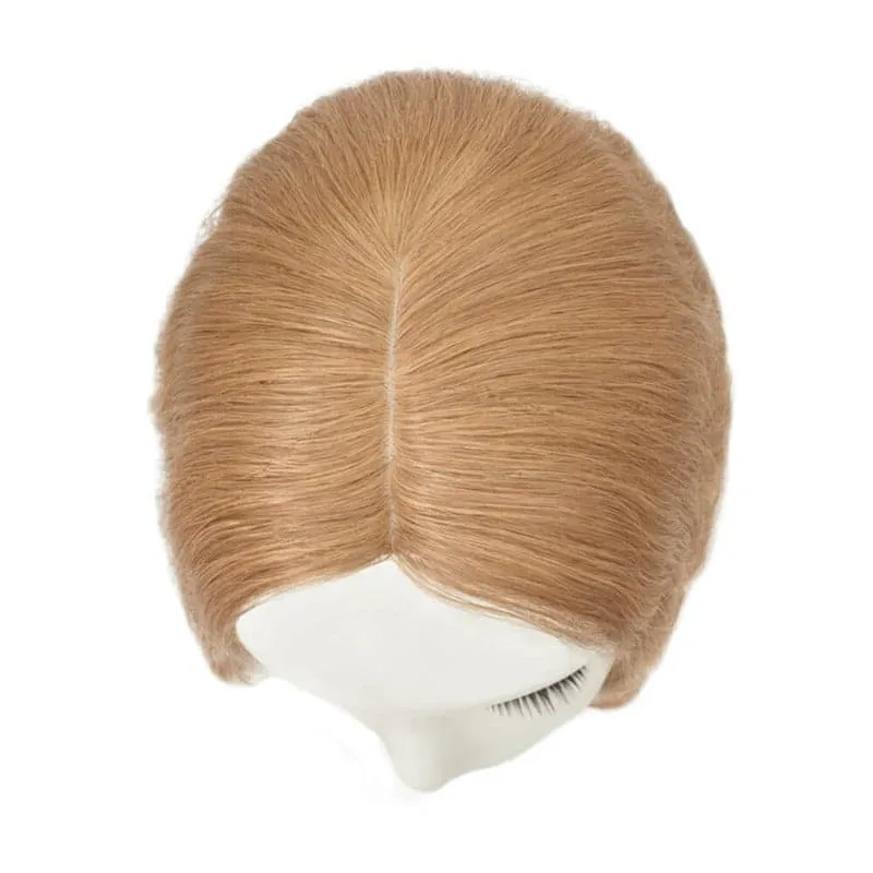 Wavy Human Hair Topper Dark Blonde 13*15cm Silk Base