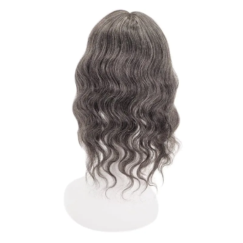 Wavy Human Hair Topper For Thinning Hair 13*15cm Silk Base All Shades