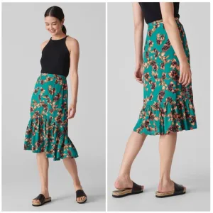 Whistles Capri Print Aida Midi Skirt Size 4