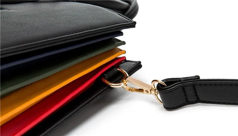 Women’s Vegan Leather Work Briefcase Shoulder Bag 13 inches Laptop Bag