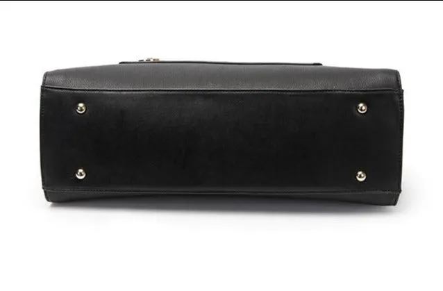 Women’s Vegan Leather Work Briefcase Shoulder Bag 13 inches Laptop Bag