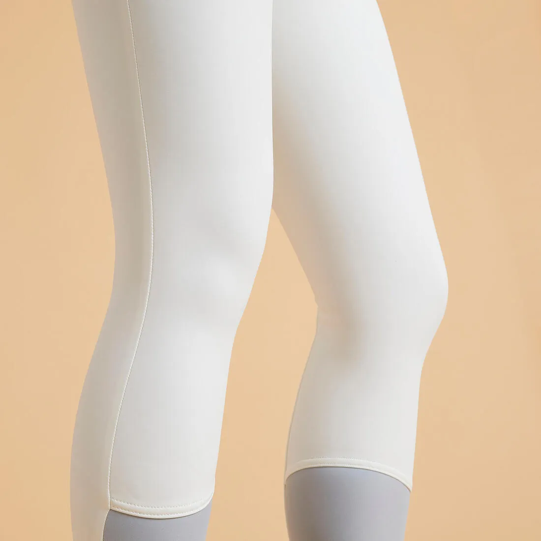 Women's Warm and Water-Repellent Horse Riding Jodhpurs Kipwarm 500 - White