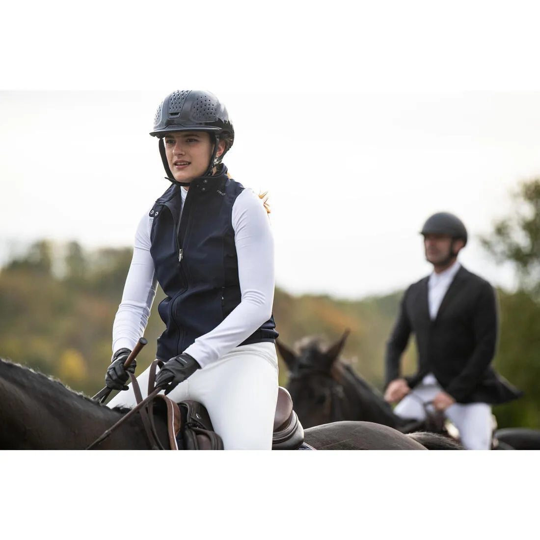 Women's Warm and Water-Repellent Horse Riding Jodhpurs Kipwarm 500 - White